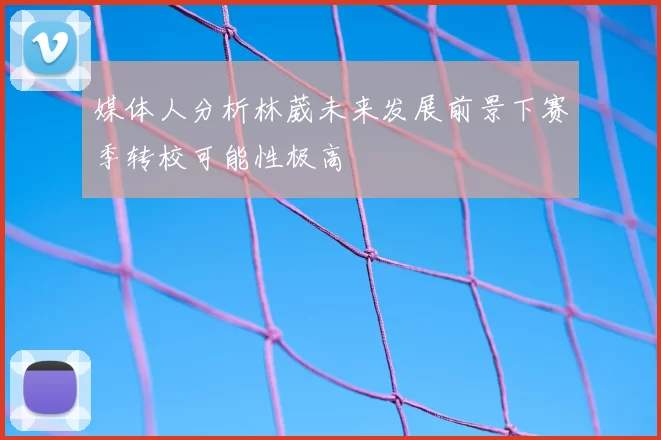 媒体人分析林葳未来发展前景下赛季转校可能性极高