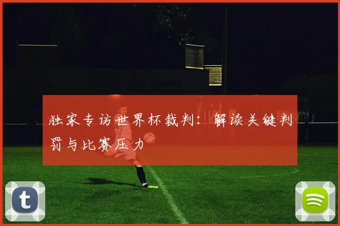 独家专访世界杯裁判:解读关键判罚与比赛压力